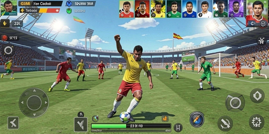 Screenshot gameplay 33L menampilkan aksi olahraga yang dinamis.