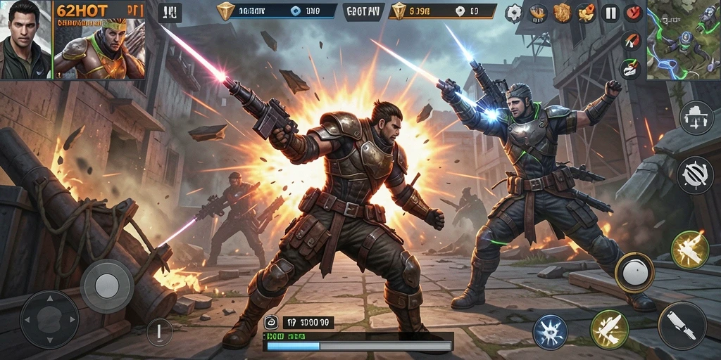 Tampilan gameplay seru dari 62HOT dengan aksi cepat dan dinamis.