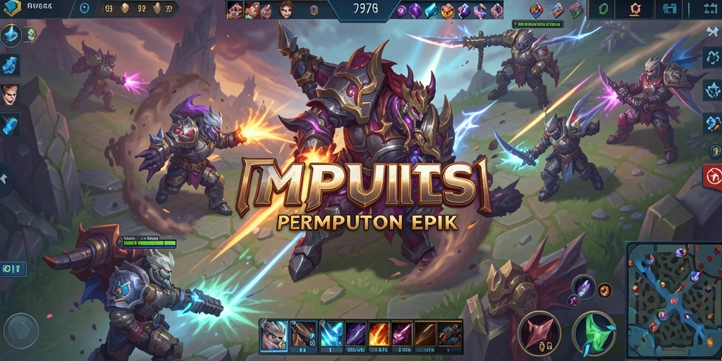 Tampilan seru pertempuran karakter dalam gameplay MOBA 797K.