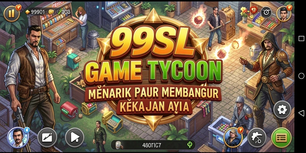 Screenshot utama 99SL menunjukkan antarmuka manajemen bisnis yang dinamis.