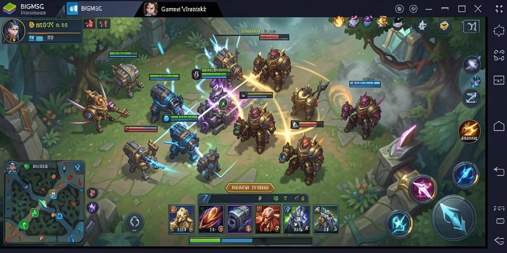 Tampilan menarik dari gameplay strategis BIGMSG.