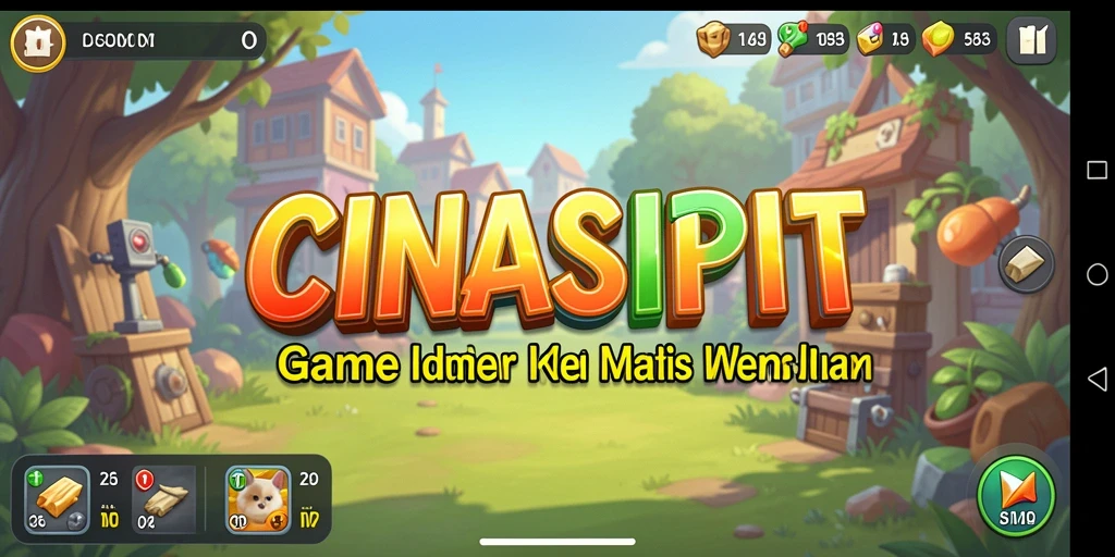 Screenshot CINASIPIT menampilkan karakter lucu dan gameplay Idle yang menarik.