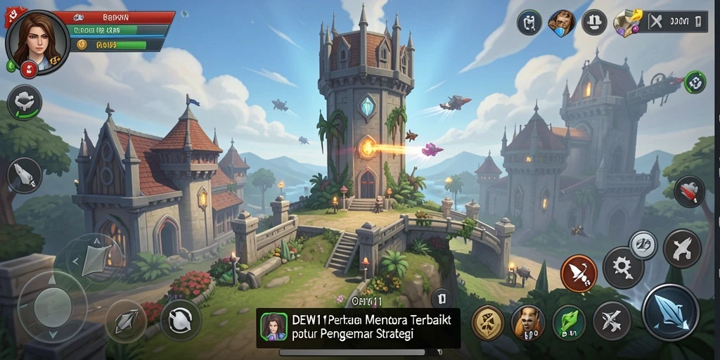 Screenshot DEWI11 menampilkan aksi seru di game Tower Defense.