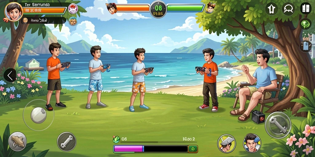 Screenshot F08 menampilkan momen seru dalam permainan santai.