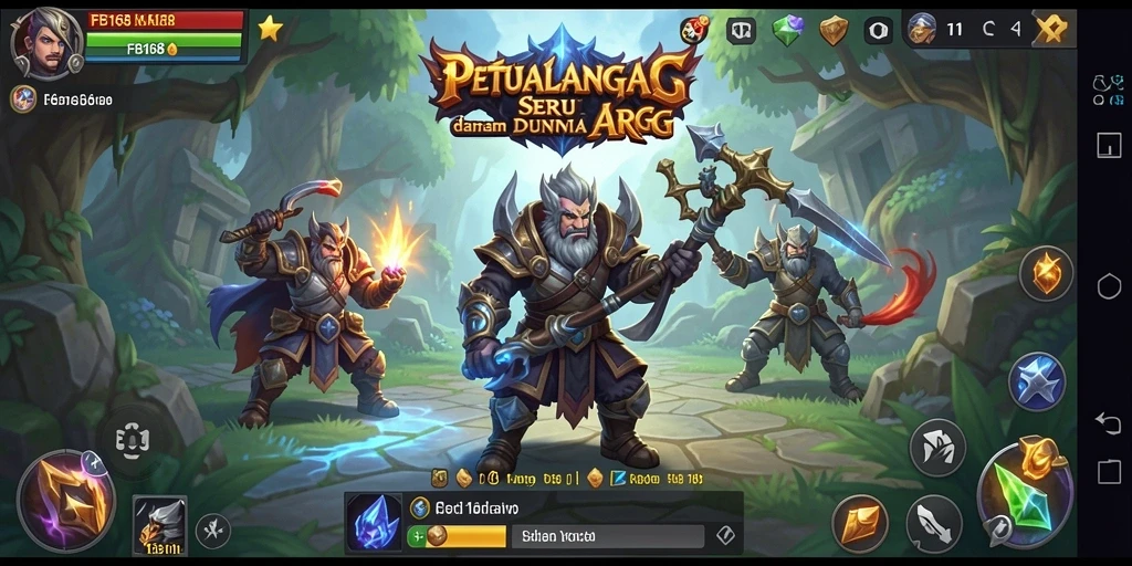 Screenshot menampilkan aksi seru dalam game ARPG FB168.