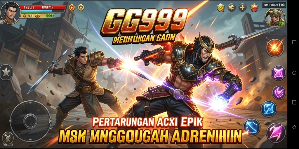 Screenshot GG999 menunjukkan aksi pertarungan yang intens dan mendebarkan.