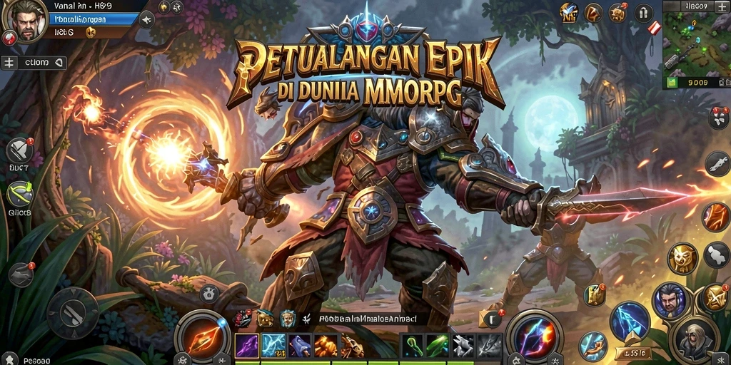 Screenshot H89 menampilkan karakter beraksi dalam pertempuran epik di dunia MMORPG.