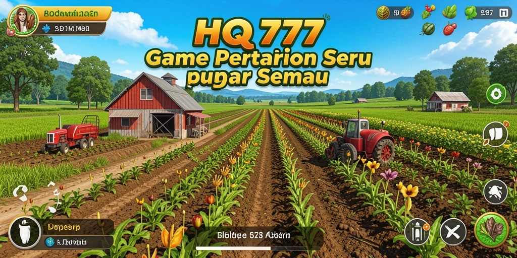 Gameplay seru dalam bertani dan memanen hasil pertanian.