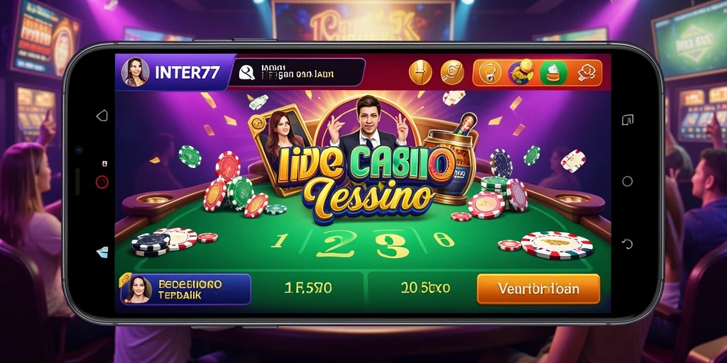 Tampilan menarik gameplay Live Casino INTER77 dengan dealer langsung.