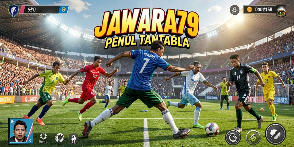 Tampilan seru dalam gameplay JAWARA79 yang penuh aksi olahraga.