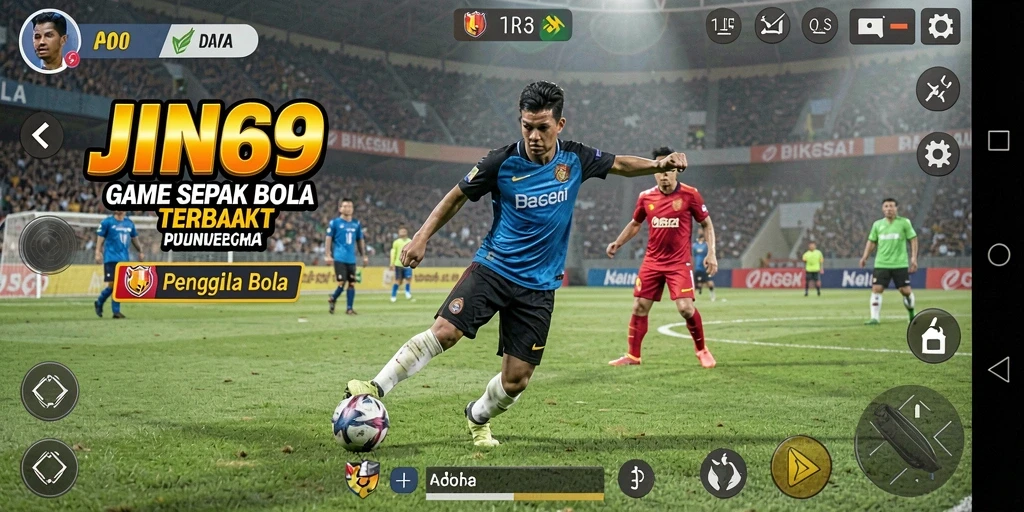 Tampilan gameplay JIN69 yang menakjubkan dalam aksi sepak bola.