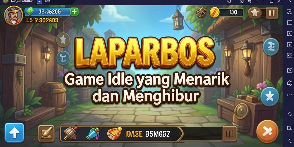 Tampilan gameplay LAPARBOS yang menarik dan penuh warna.