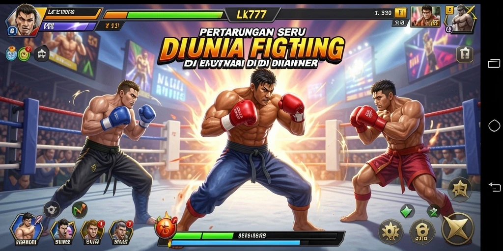 Gameplay Fighting LK777 yang seru dan menegangkan.