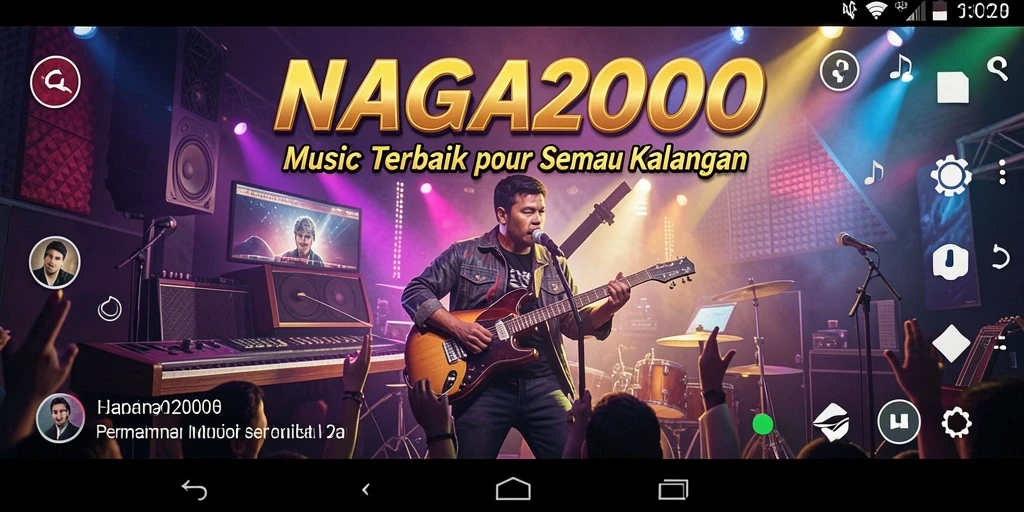Screenshot NAGA2000 menampilkan gameplay musik yang menarik dan interaktif.
