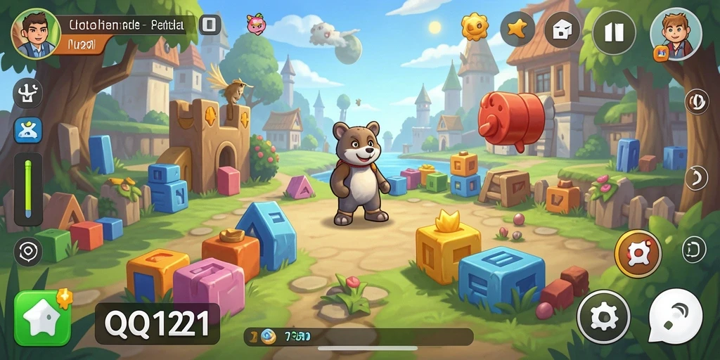 Tampilan gameplay seru dan menantang dari QQ1221.