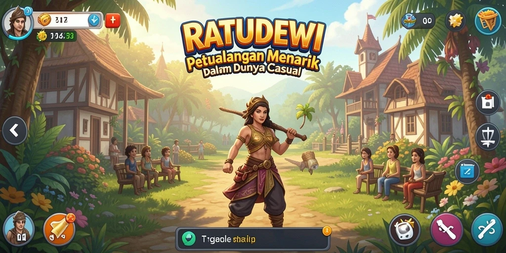 Tangkapan layar gameplay aktif dari RATUDEWI yang menyenangkan.