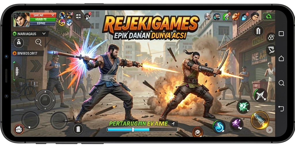 Tampilan gameplay seru dan menantang di REJEKIGAMES.