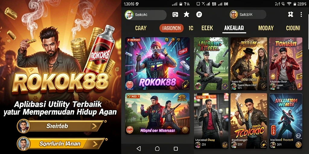 Screenshot ROKOK88 menampilkan antarmuka pengguna yang intuitif.
