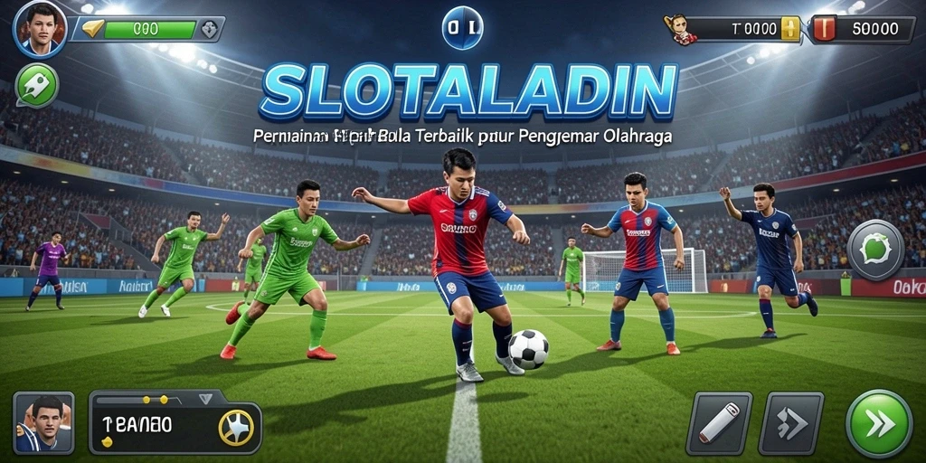 Tampilan gameplay menarik dalam permainan sepak bola SLOTALADIN.