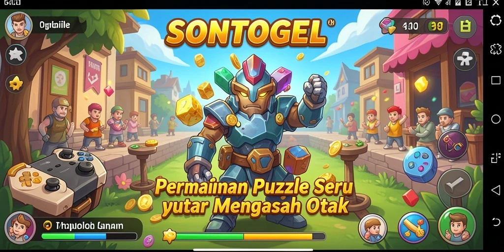 Screenshot gameplay SONTOGEL menampilkan tantangan puzzle yang menantang.