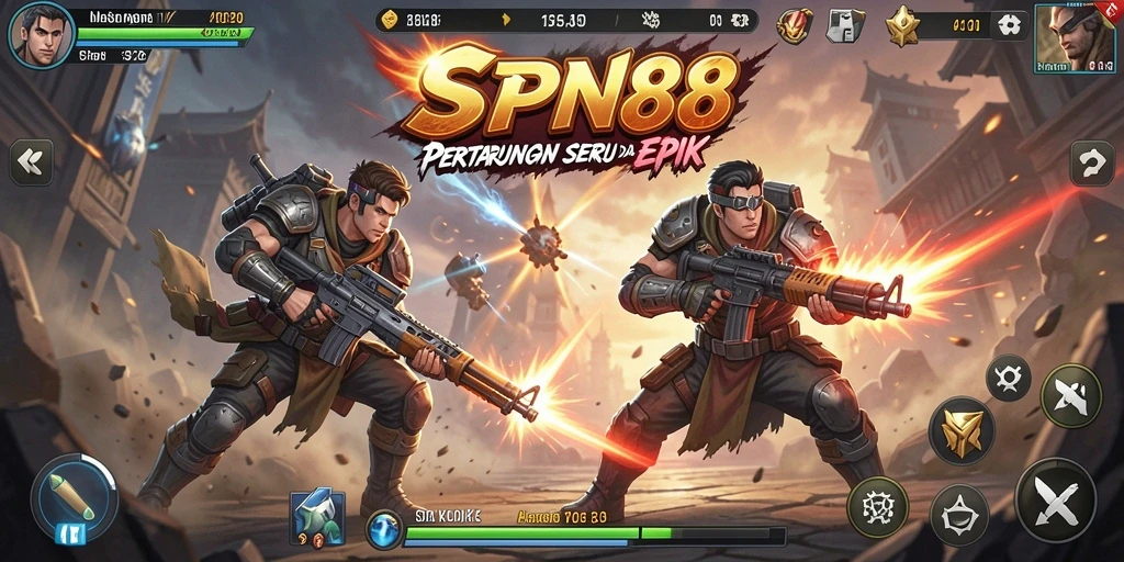 Tampilan gameplay seru dari SPN88 yang menampilkan pertarungan epik.